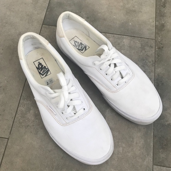 vans era white mens